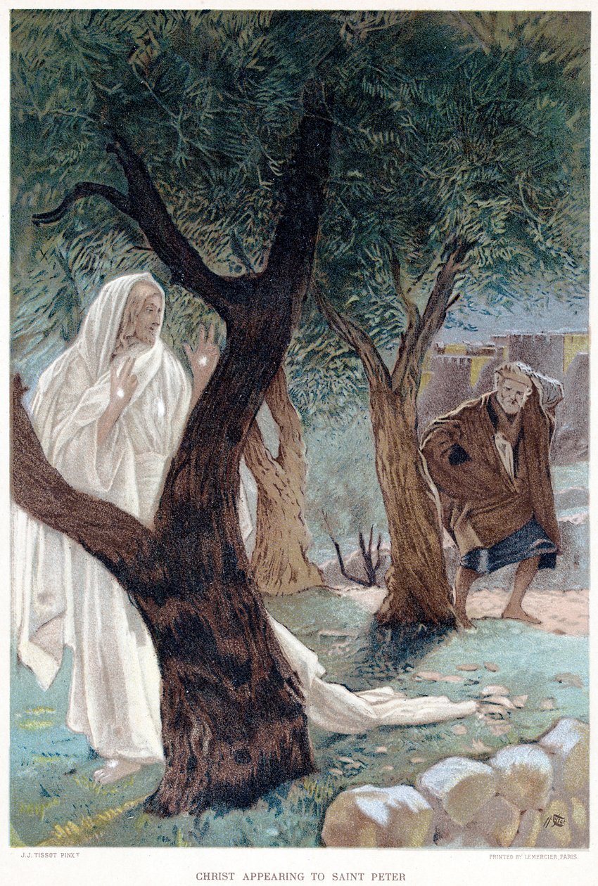 Kristus viser sig for Sankt Peter, c1890 af James Tissot