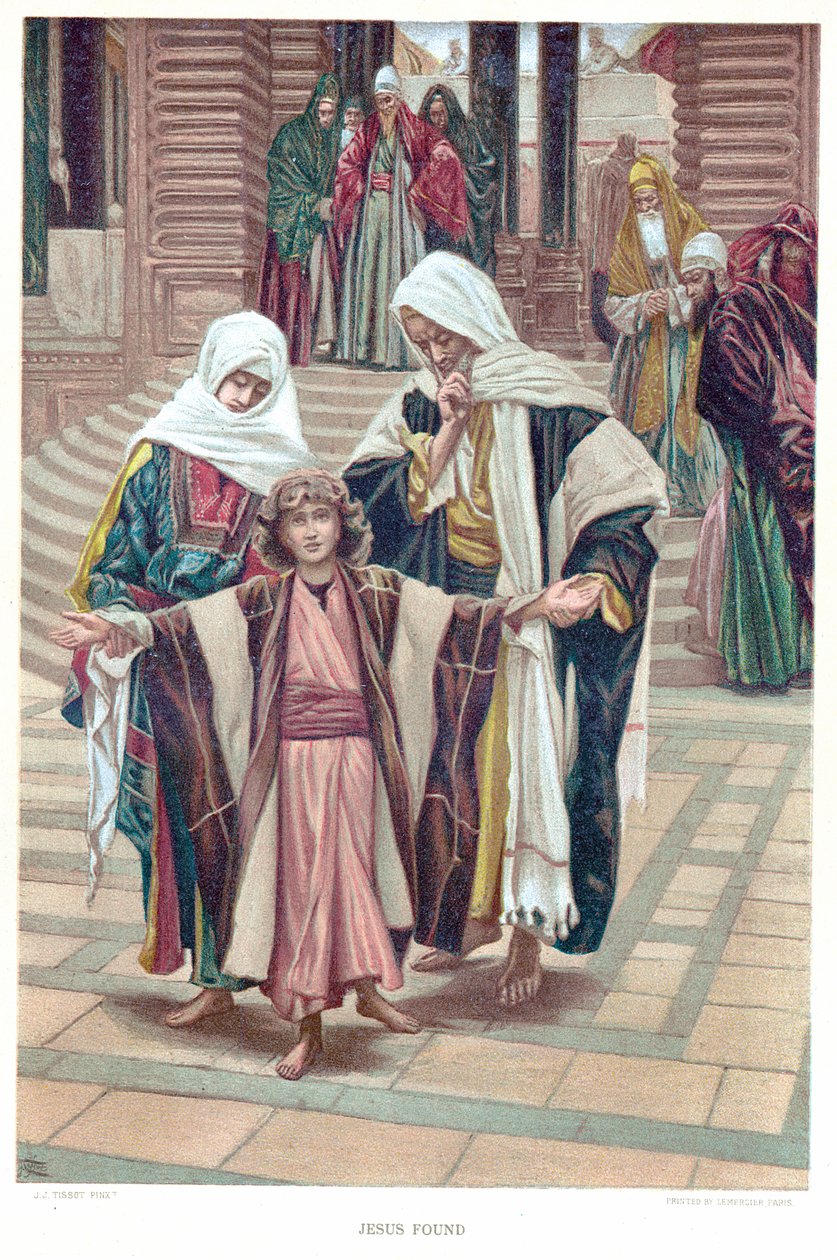 Jesus fundet, c1897 af James Tissot