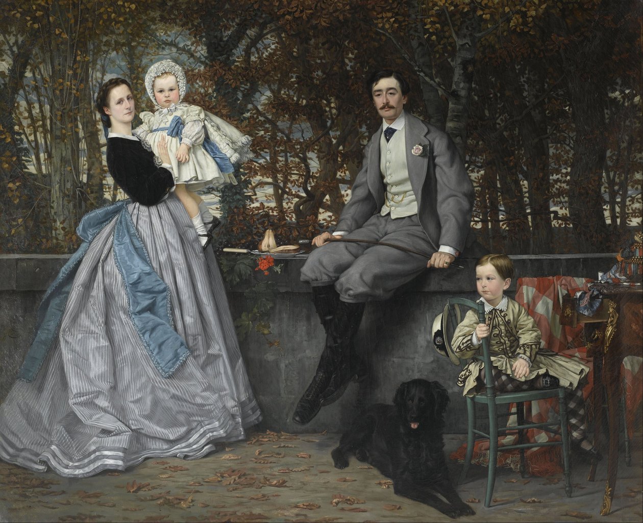 Portræt af markisen og markisen de Miramon og deres børn af James Tissot