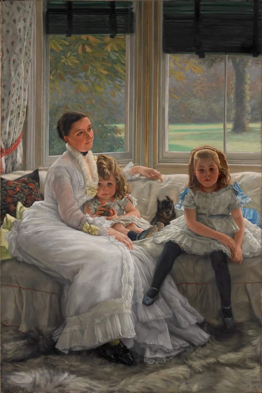 Portræt af fru Catherine Smith Gill og to af hendes børn af James Tissot