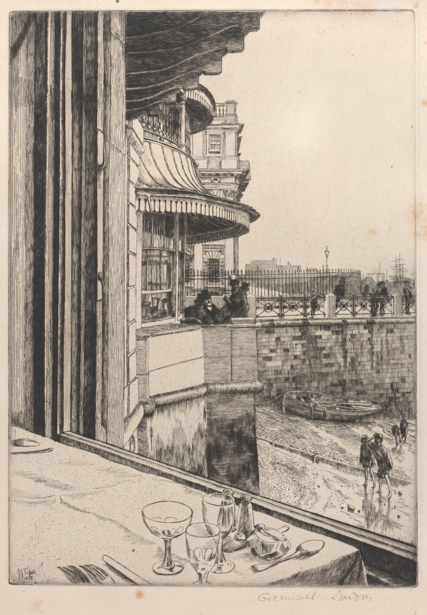 Trafalgar Tavern, Greenwich, 1878. af James Tissot