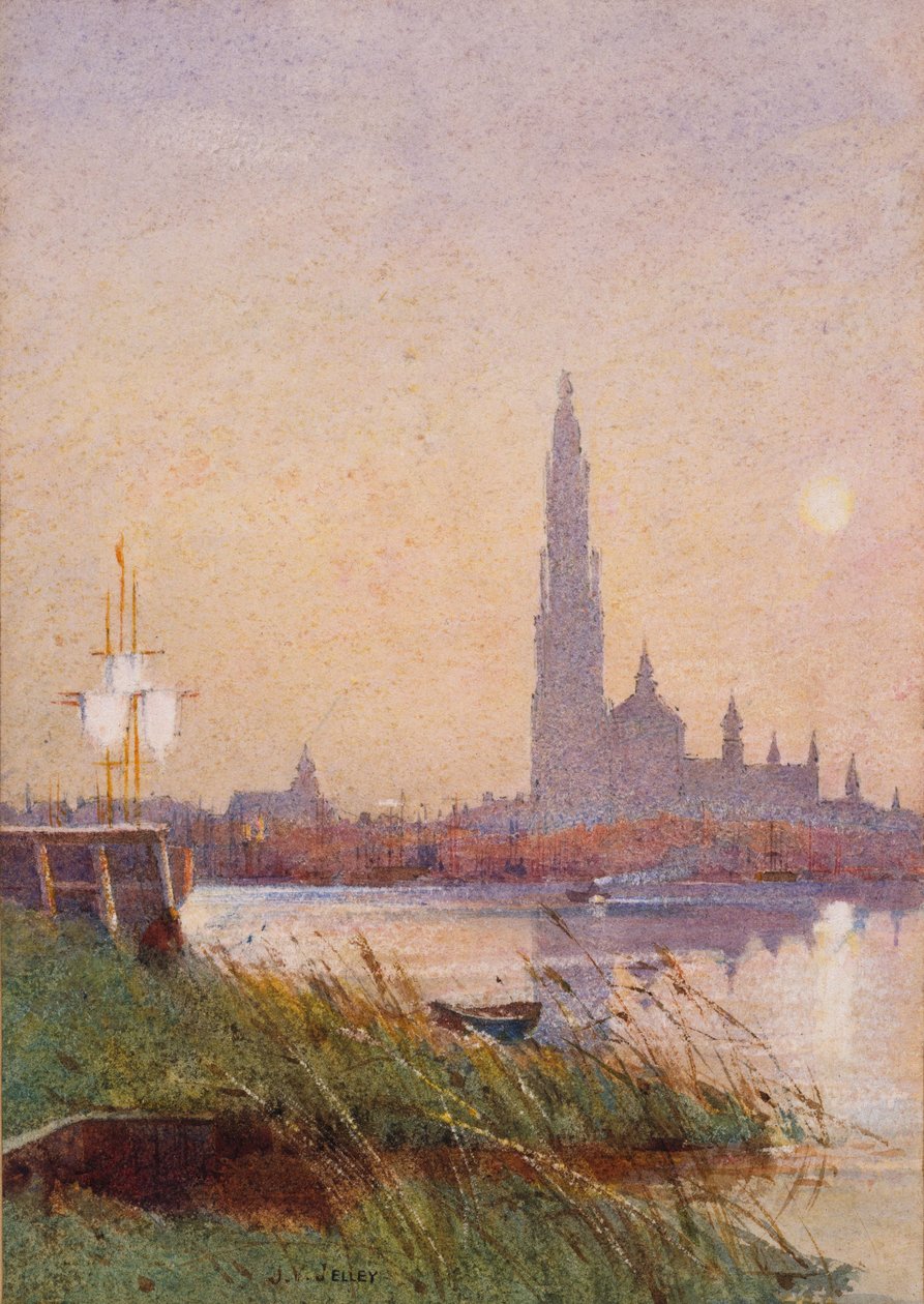 Flodscene, 1887 af James Valentine Jelley