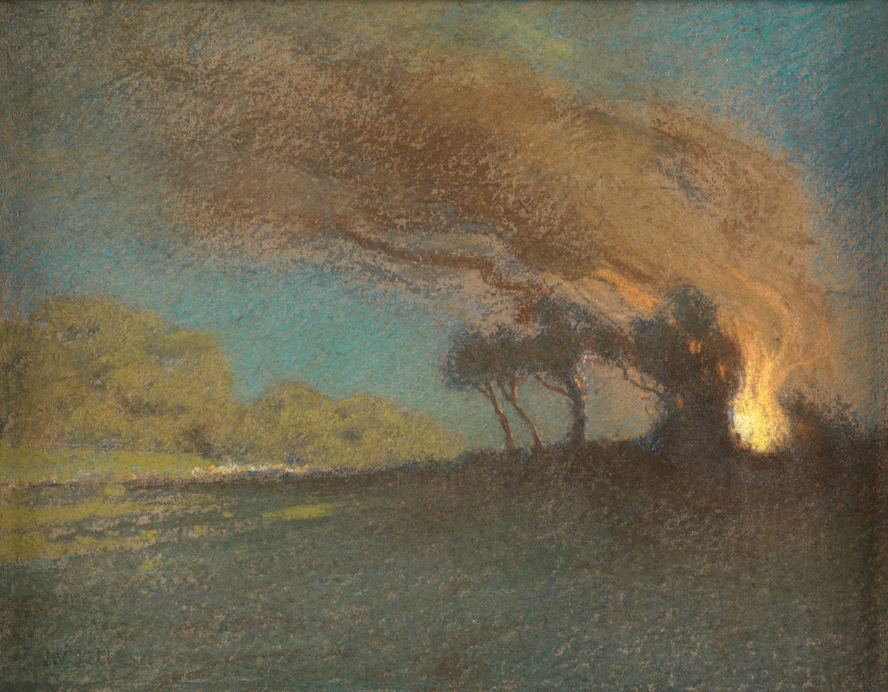 Den brændende busk (pastel) af James Valentine Jelley