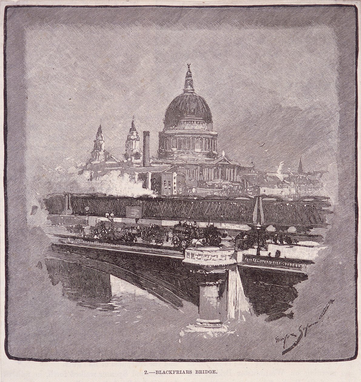 Blackfriars Bridge, London, 1796 af James Walker