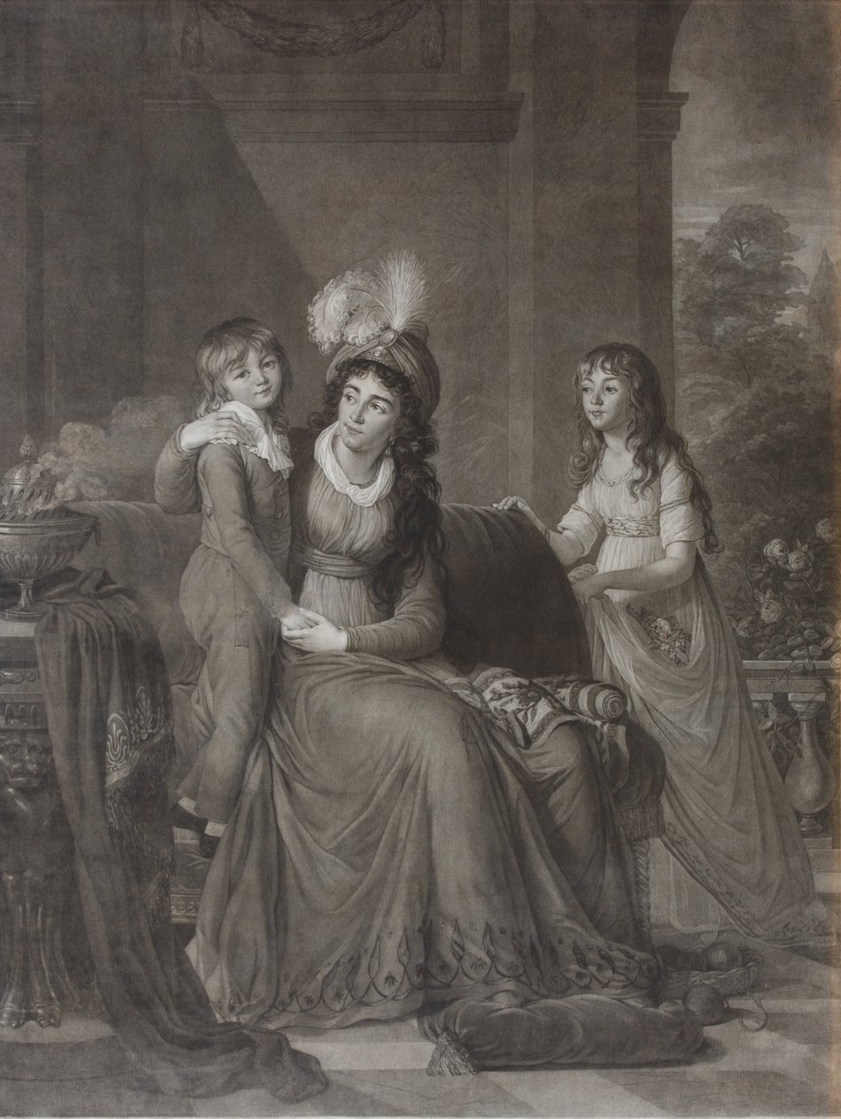 Portræt af Ekaterina Sergeevna Samoylova, født Trubetskaya 1763-1830 med børn, 1797 af James Walker
