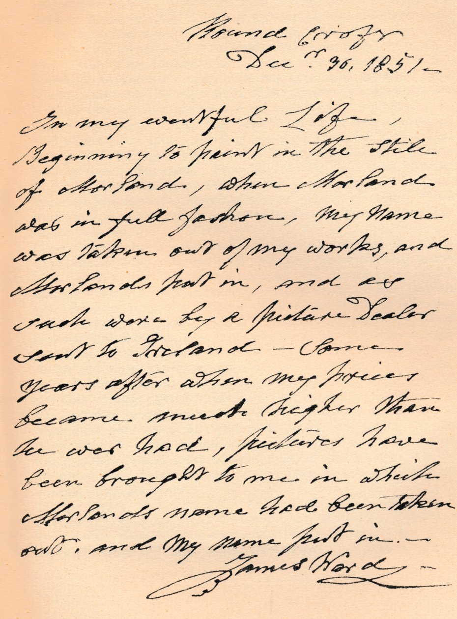 Et brev fra James Ward, 1851 1904 af James Ward