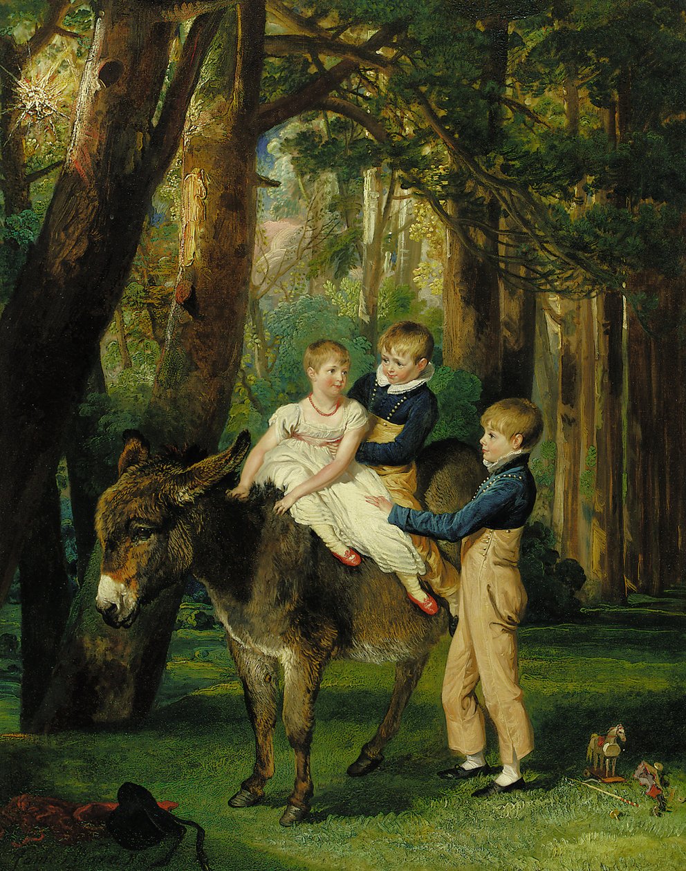 Gruppeportræt af John, Theophilus og Frances Levett, 1811 af James Ward