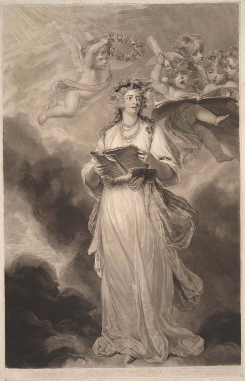 Fru Billington som St. Cecilia af James Ward