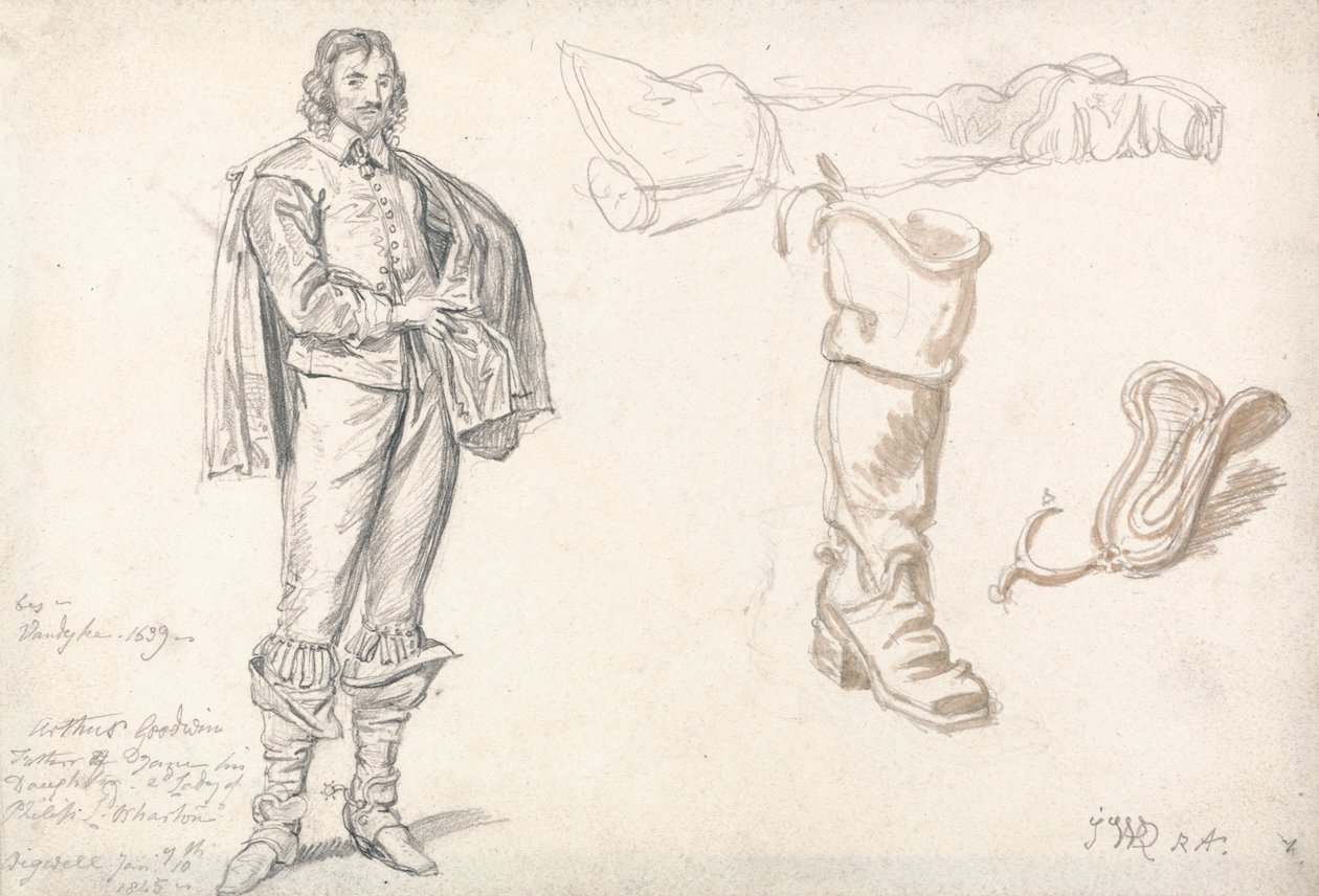 Studier efter Anthony van Dycks Portræt af Arthur Goodwin af James Ward