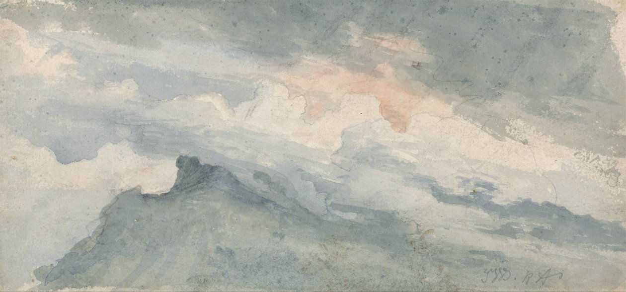 Studie af en bakketop og himlen af James Ward