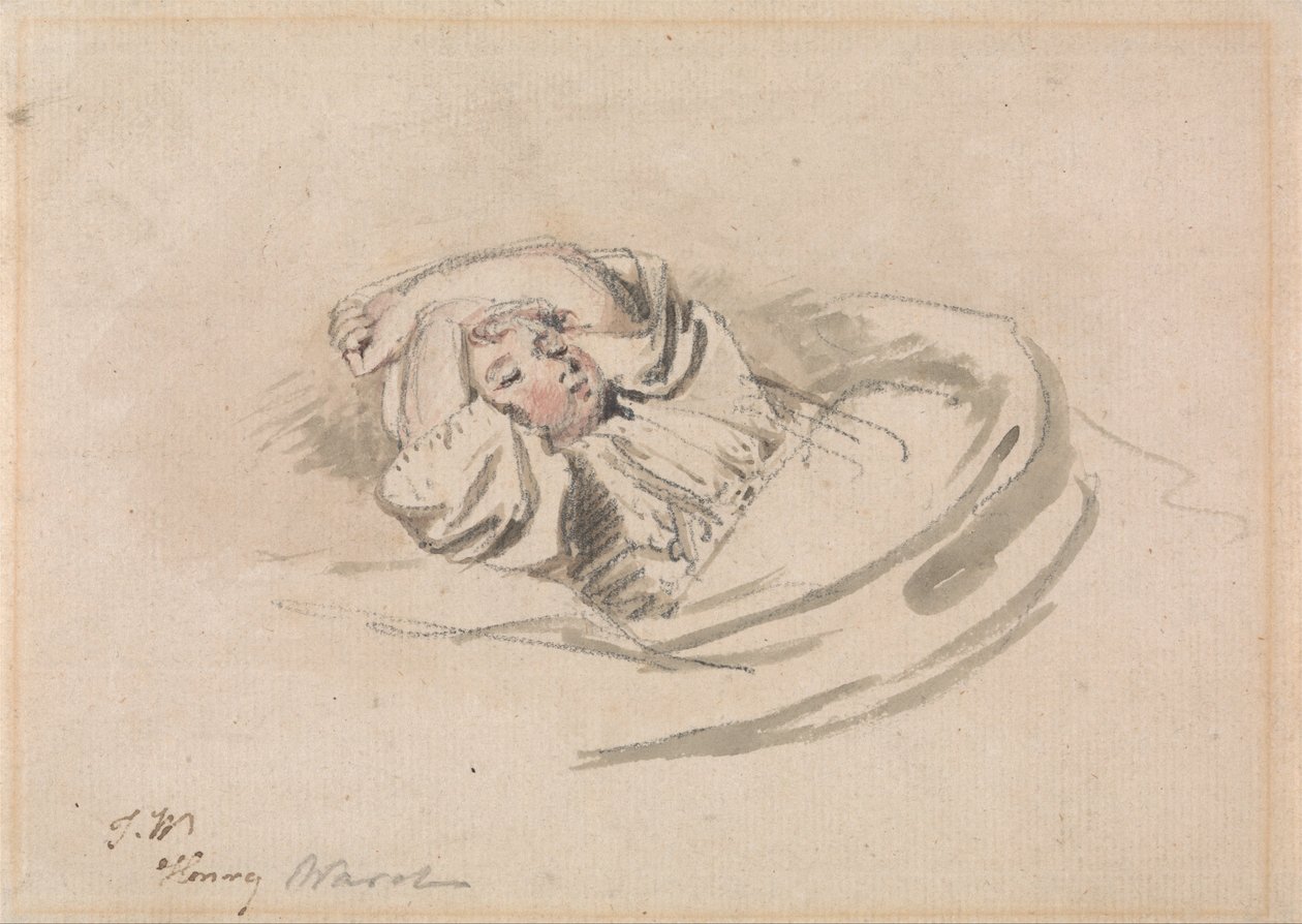 Kunstnerens søn, Henry, sover af James Ward