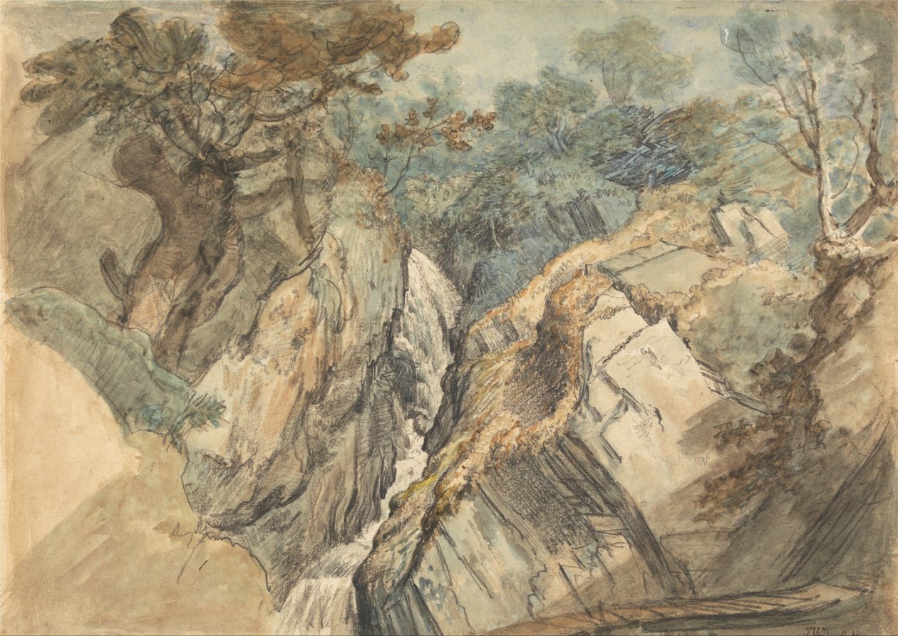 Vandfald, det nordlige Wales af James Ward