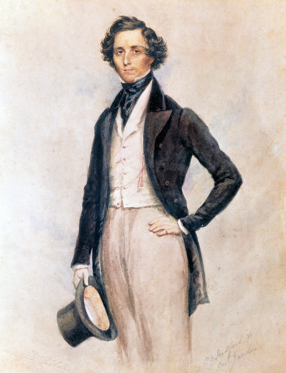 Portræt af Felix Mendelssohn Bartholdy (Hamburg af James Warren (after) Childe