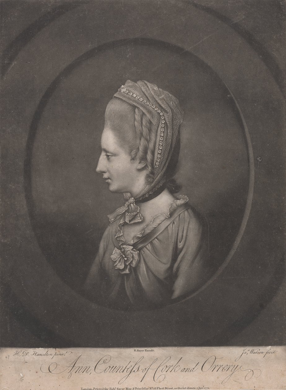 Anne, grevinde af Cork og Orrery (d. 1785) af James Watson