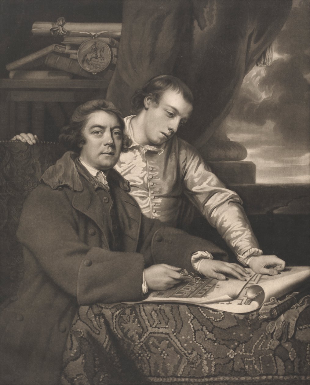 James Paine og hans søn af James Watson