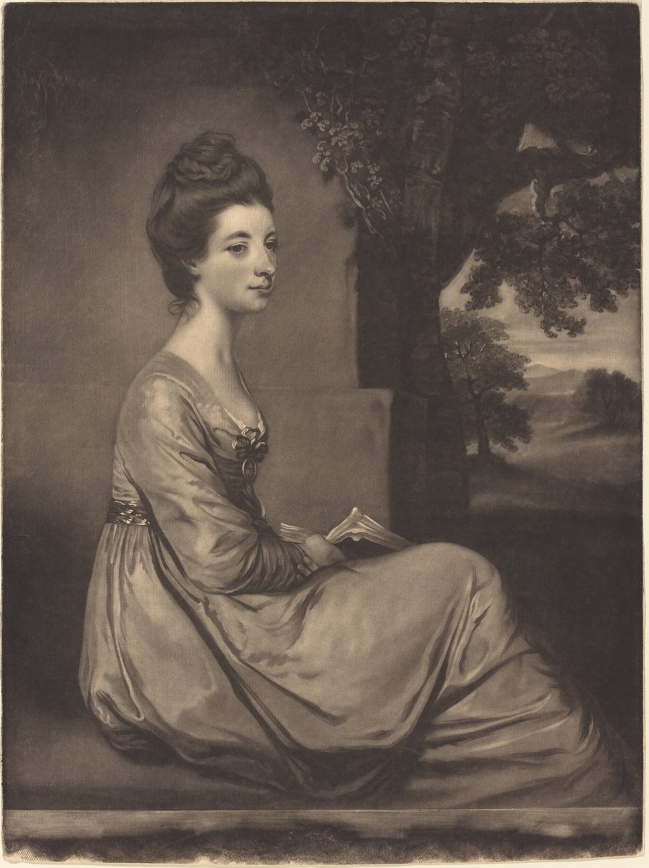 Jemima grevinde Cornwallis af James Watson after Sir Joshua Reynolds