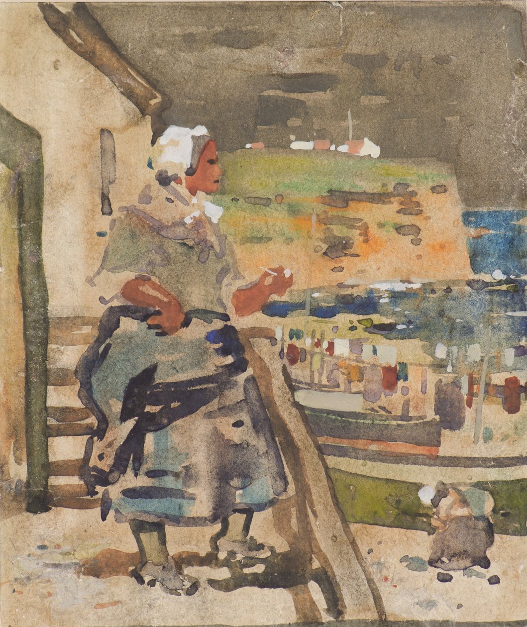 Auchmithie (akvarel) af James Watterston Herald