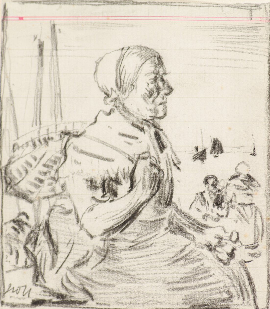 Studie [Fisherwoman] (kul) af James Watterston Herald