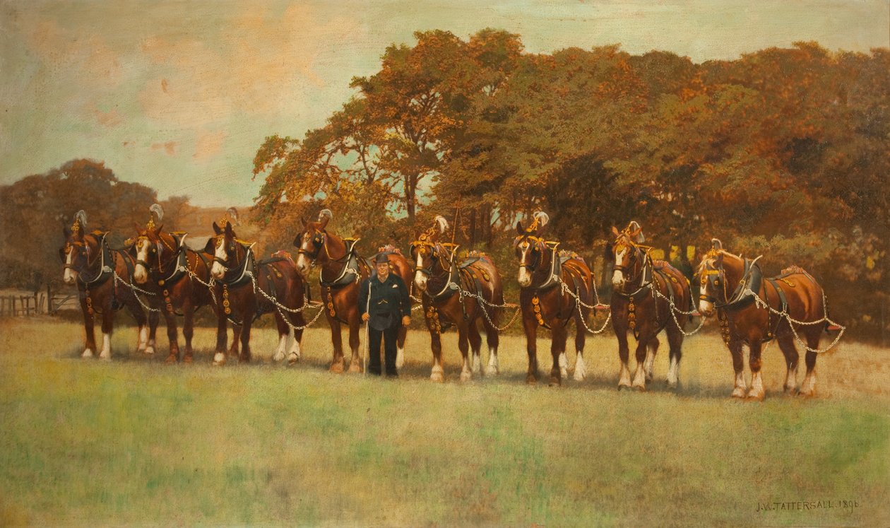 Shire-heste, 1896 af James Weaver Tattersall
