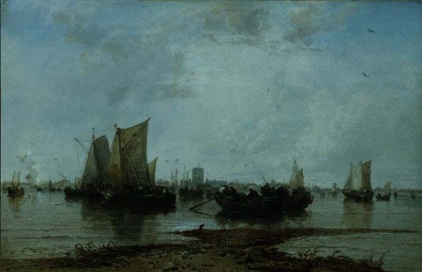 Dordrecht (olie på lærred) af James Webb