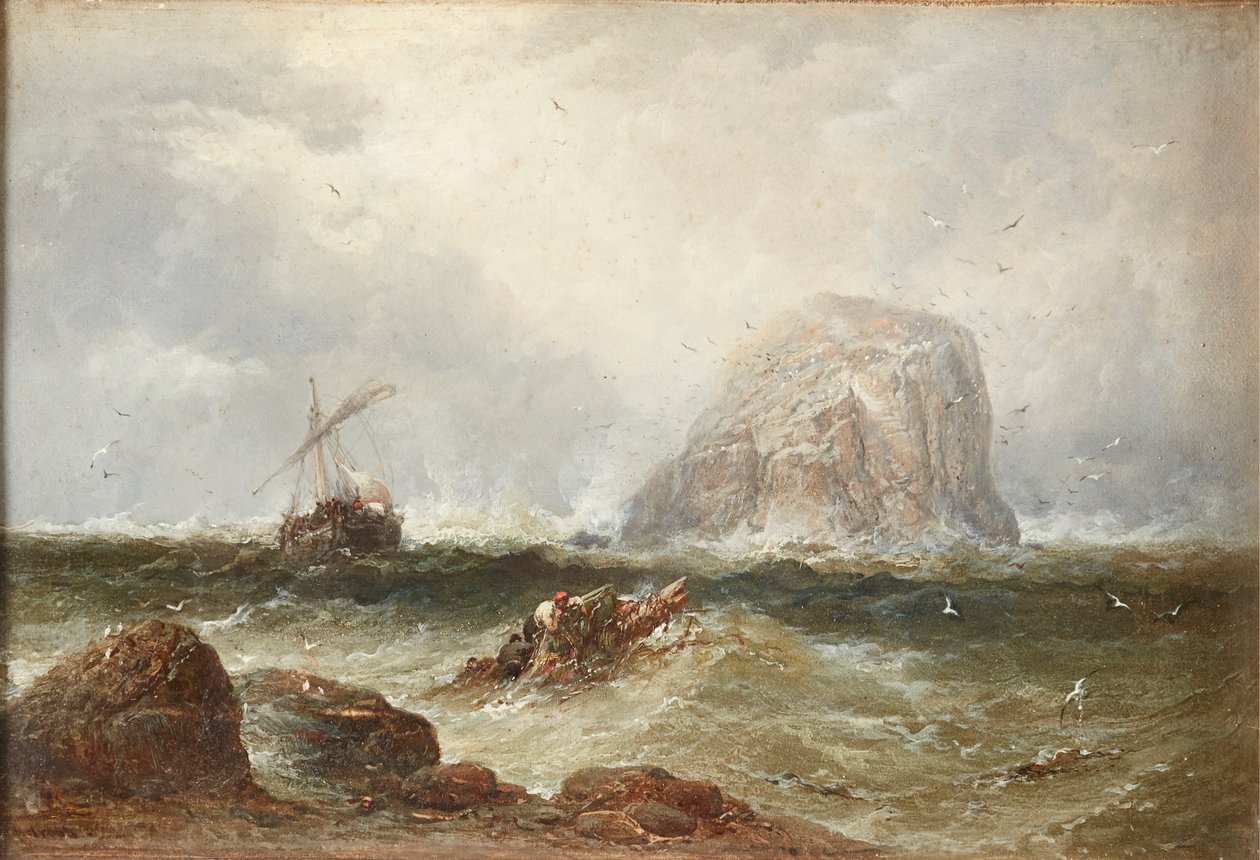Off the Bass Rock (olie på lærred) af James Webb