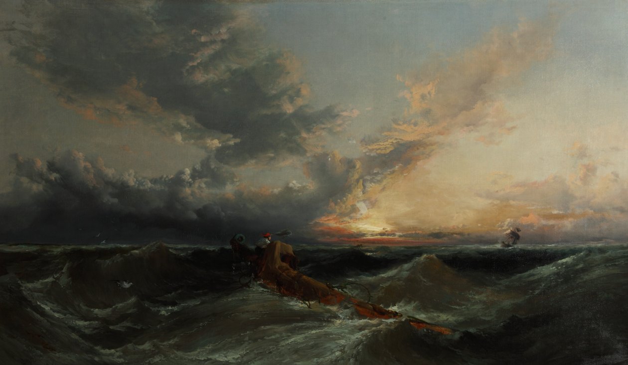 The Signal, ca. 1860 (olie på lærred) af James Webb