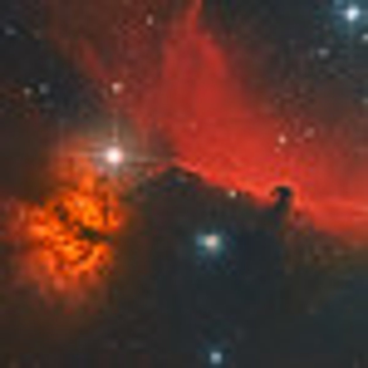 Hestehovedtåge og flammetåge af James Webb Space Telescope (NASA)