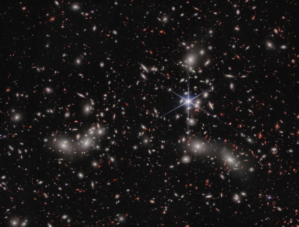 Pandoras Cluster (NIRCam-billede) af James Webb Space Telescope (NASA)