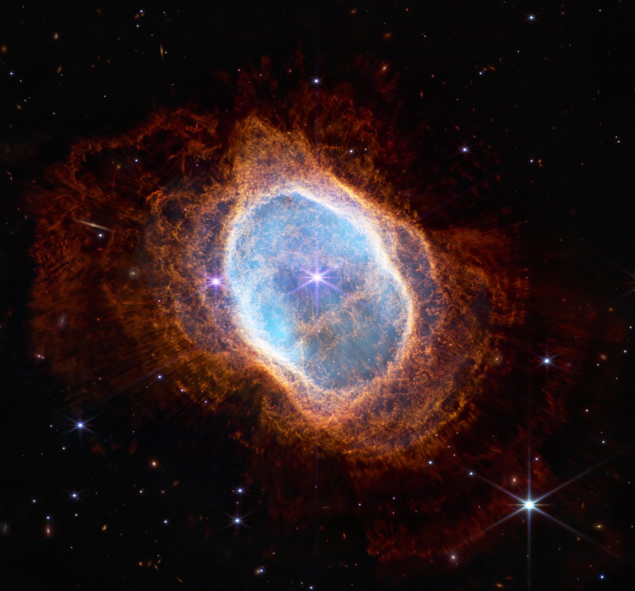 Southern Ring Nebula (NIRCam-billede) af James Webb Space Telescope (NASA)