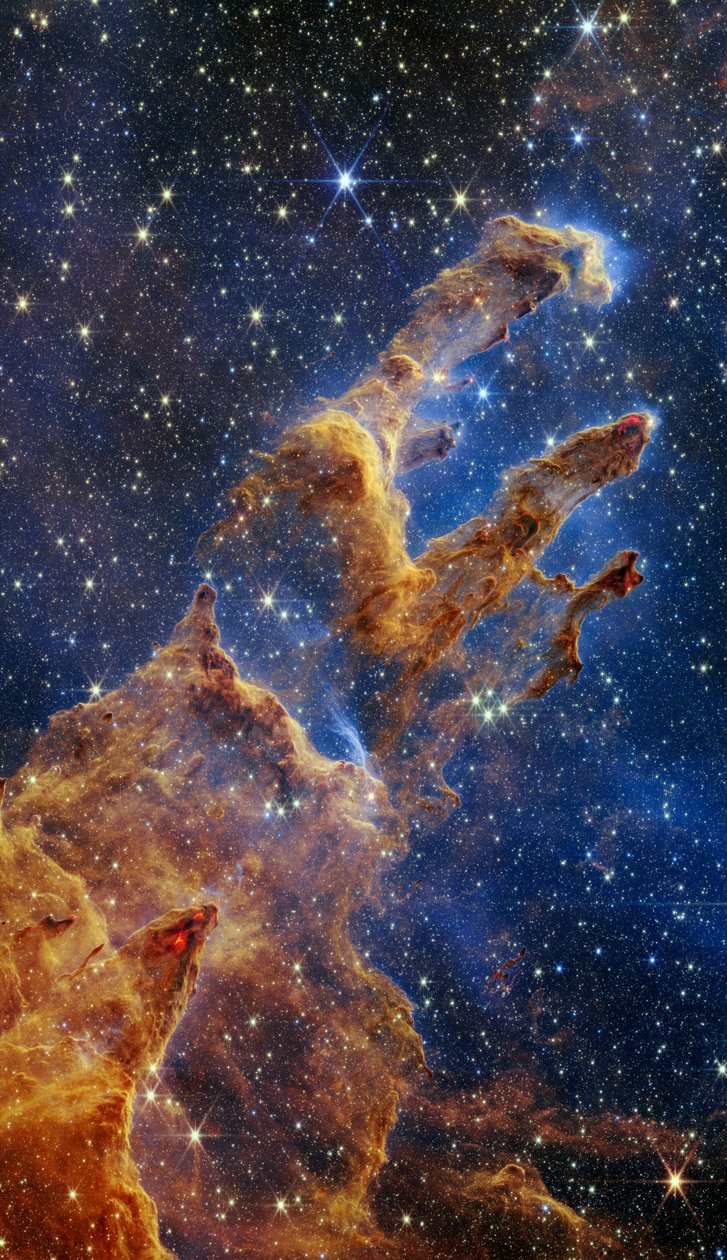 The Pillars of Creation (Webb NIRCam Image) af James Webb Space Telescope (NASA)