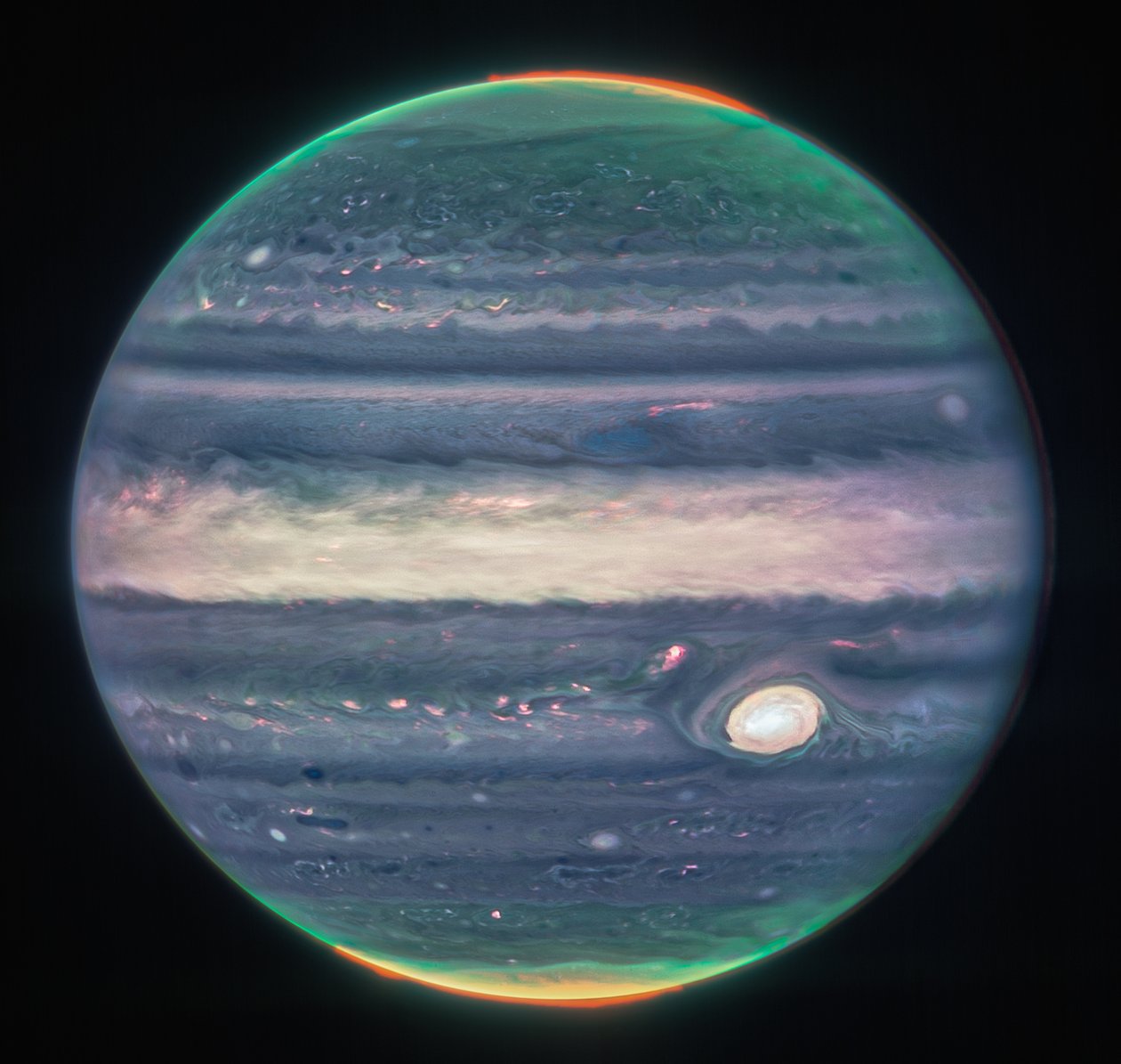 Webbs Jupiter-billeder viser Auroras, Hazes af James Webb Space Telescope (NASA)