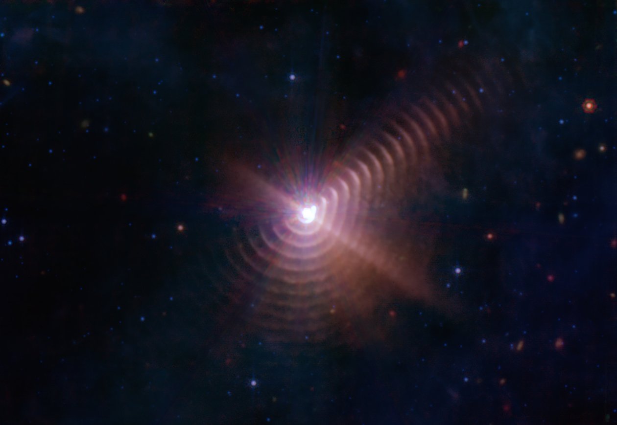 Wolff-Rayeth 140 (yli) af James Webb Space Telescope (NASA)