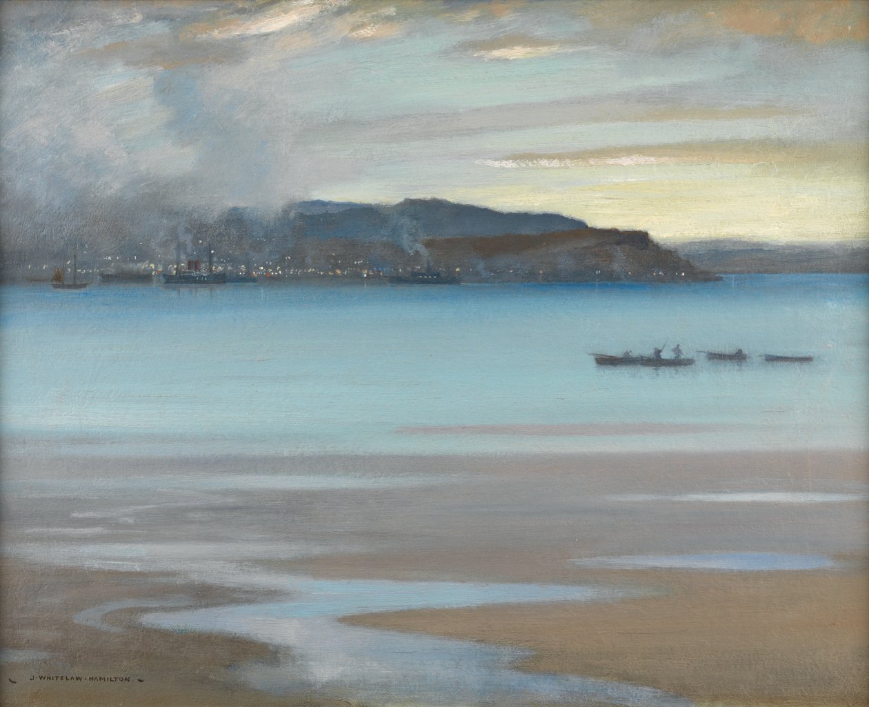 Rhu Bay (olie på lærred) af James Whitelaw Hamilton