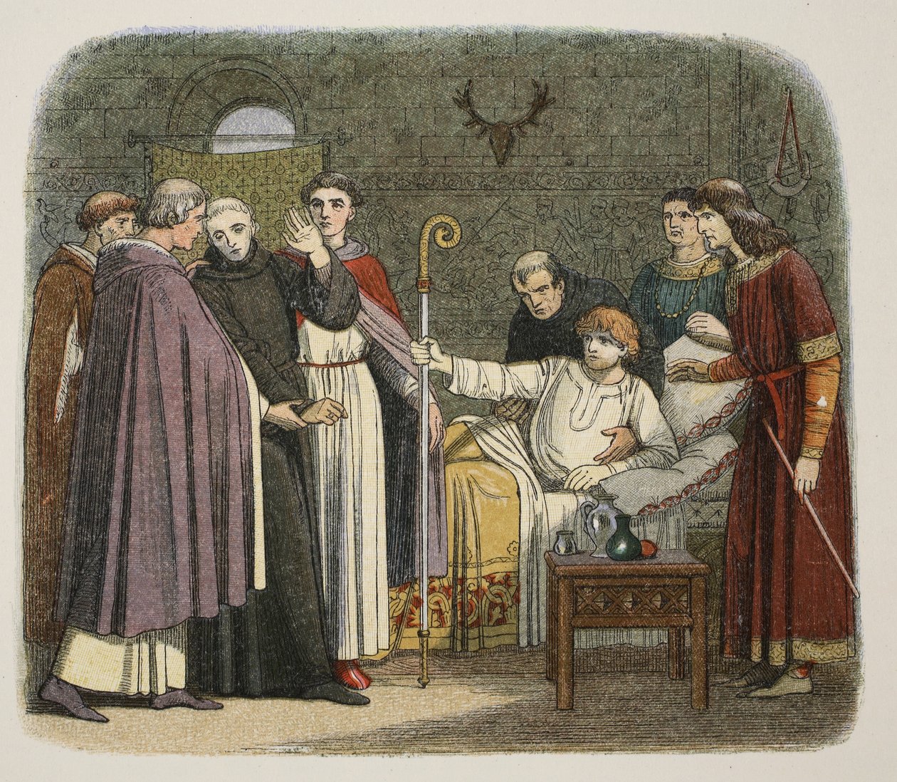 Anselm gjort til ærkebiskop af Canterbury af William II, 1093, fra A Chronicle of England BC 55 til AD 1485, pub. London, 1863 af James William Edmund Doyle