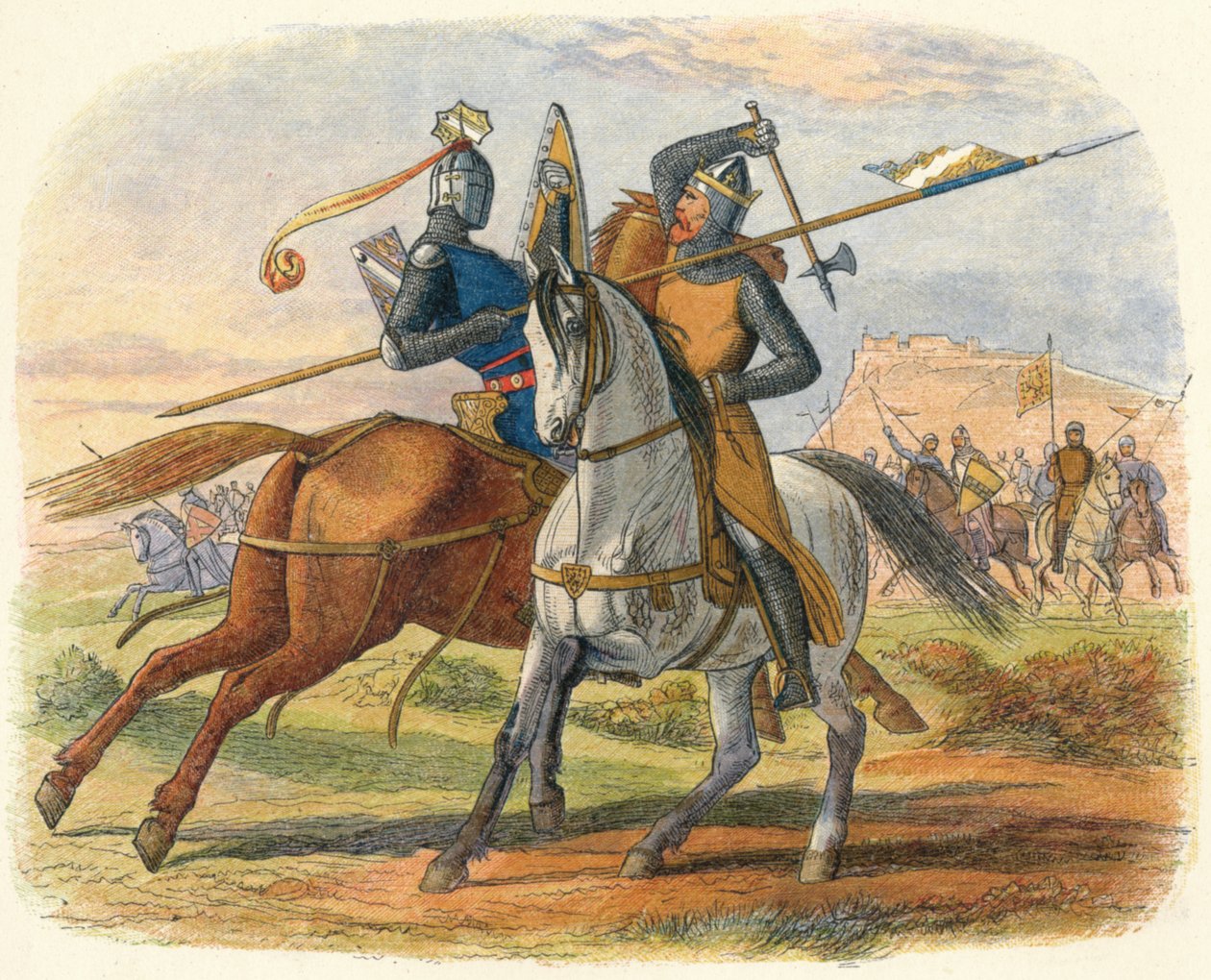 Bruce dræber Sir Henry Bohun, 1314 1864 af James William Edmund Doyle