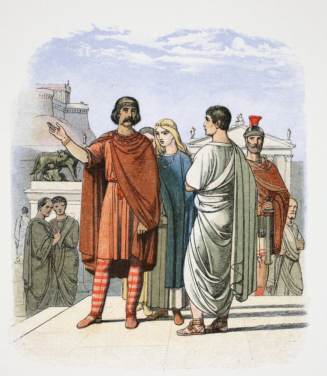 Caractacus i Rom, 52 1864. af James William Edmund Doyle
