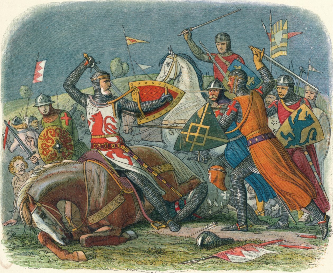De Montforts død, 1265 1864 af James William Edmund Doyle