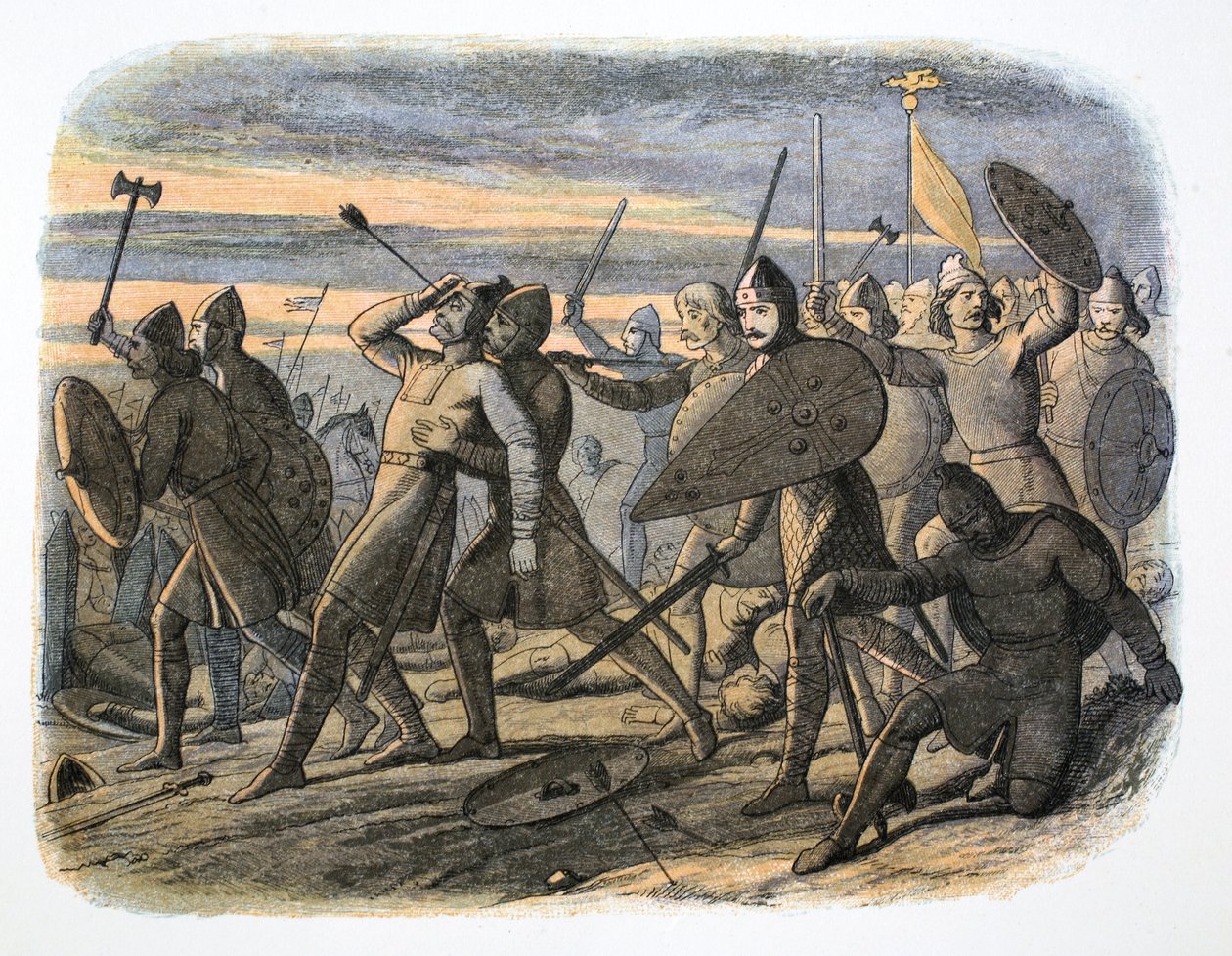 Død af kong Harold, Battle of Hastings, 1066 1864 af James William Edmund Doyle