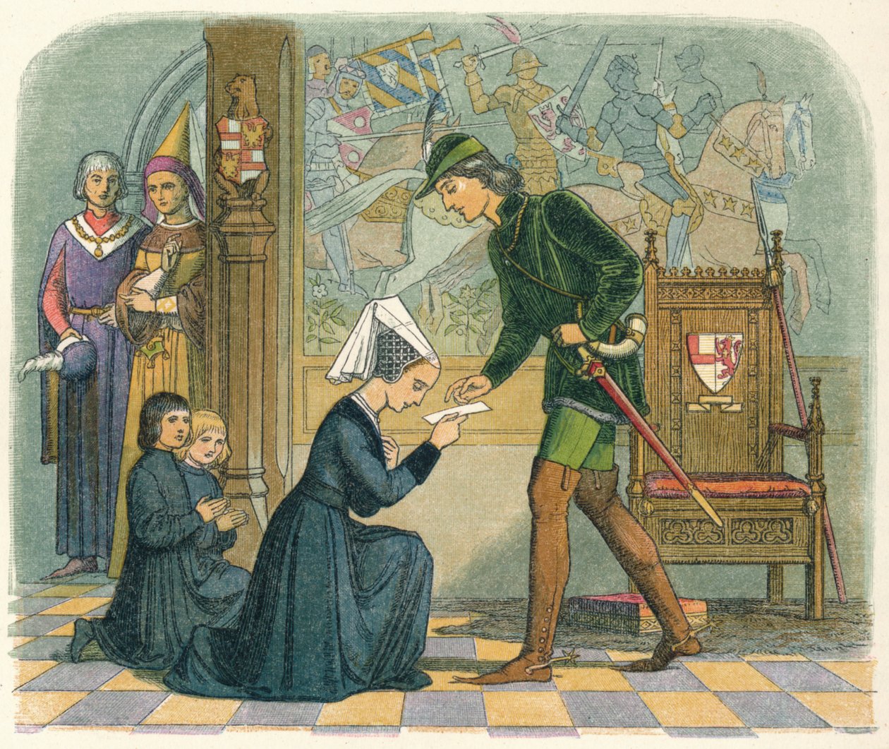 Edward IV og Lady Elizabeth Grey, 1464 1864 af James William Edmund Doyle