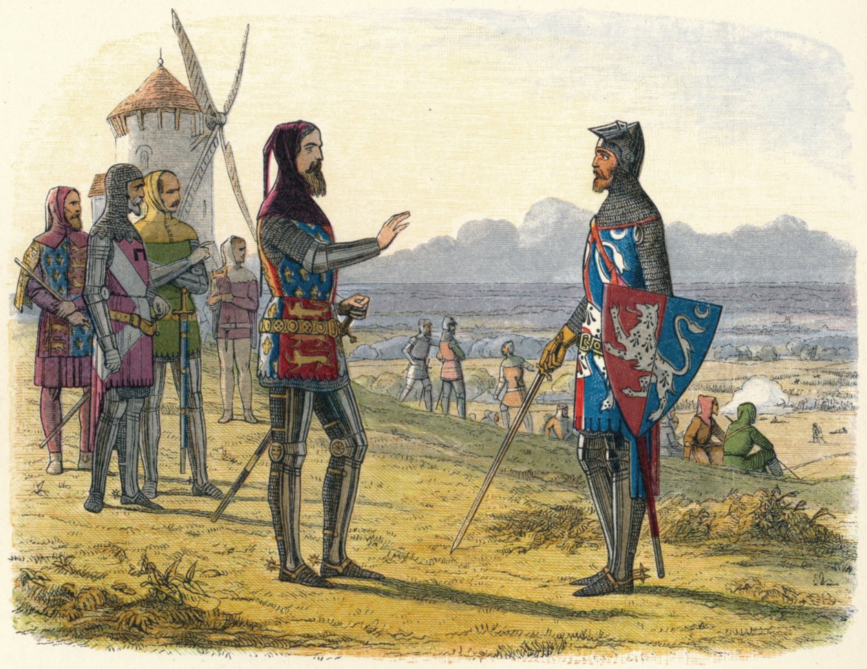 Edward nægter hjælp til sin søn i Crecy, 1346 1864 af James William Edmund Doyle