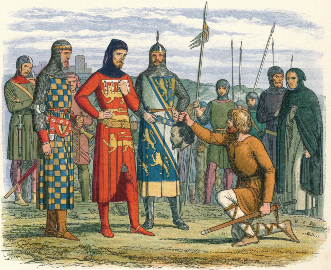 Gavestons hoved vist til jarlen af Lancaster, 1312 1864 af James William Edmund Doyle