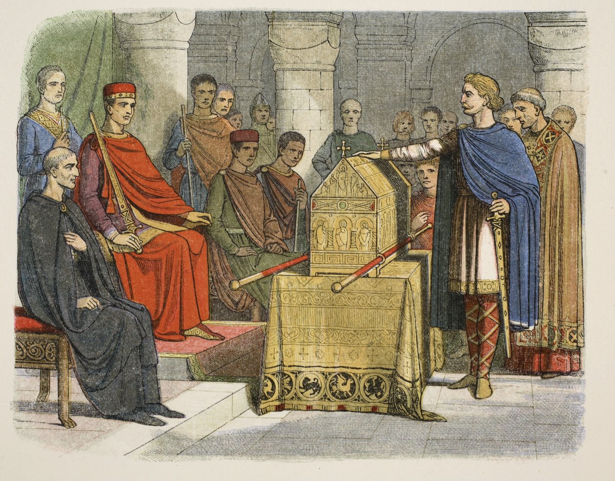 Harold II sværger troskab til hertug Vilhelm af Normandiet af James William Edmund Doyle