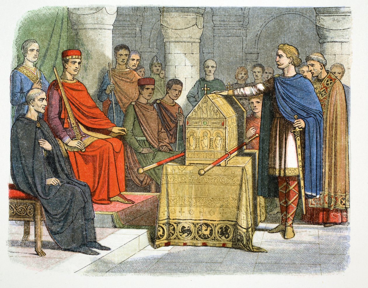 Harold II sværger troskab til hertug Vilhelm af Normandiet, 1064 1864 af James William Edmund Doyle