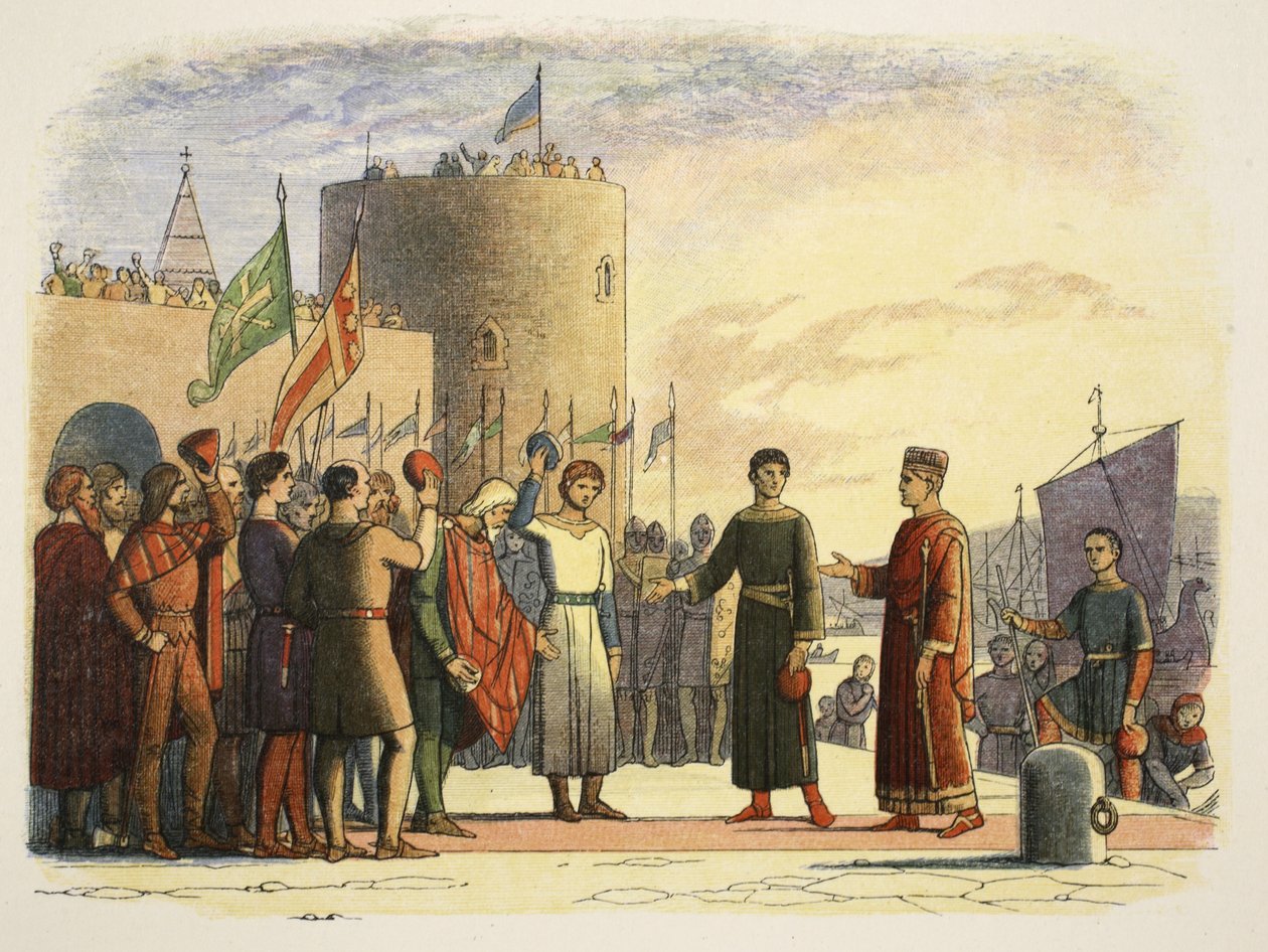 Henry i Waterford, Irland, 18. oktober 1172, fra A Chronicle of England BC 55 til AD 1485, pub. London, 1863 af James William Edmund Doyle