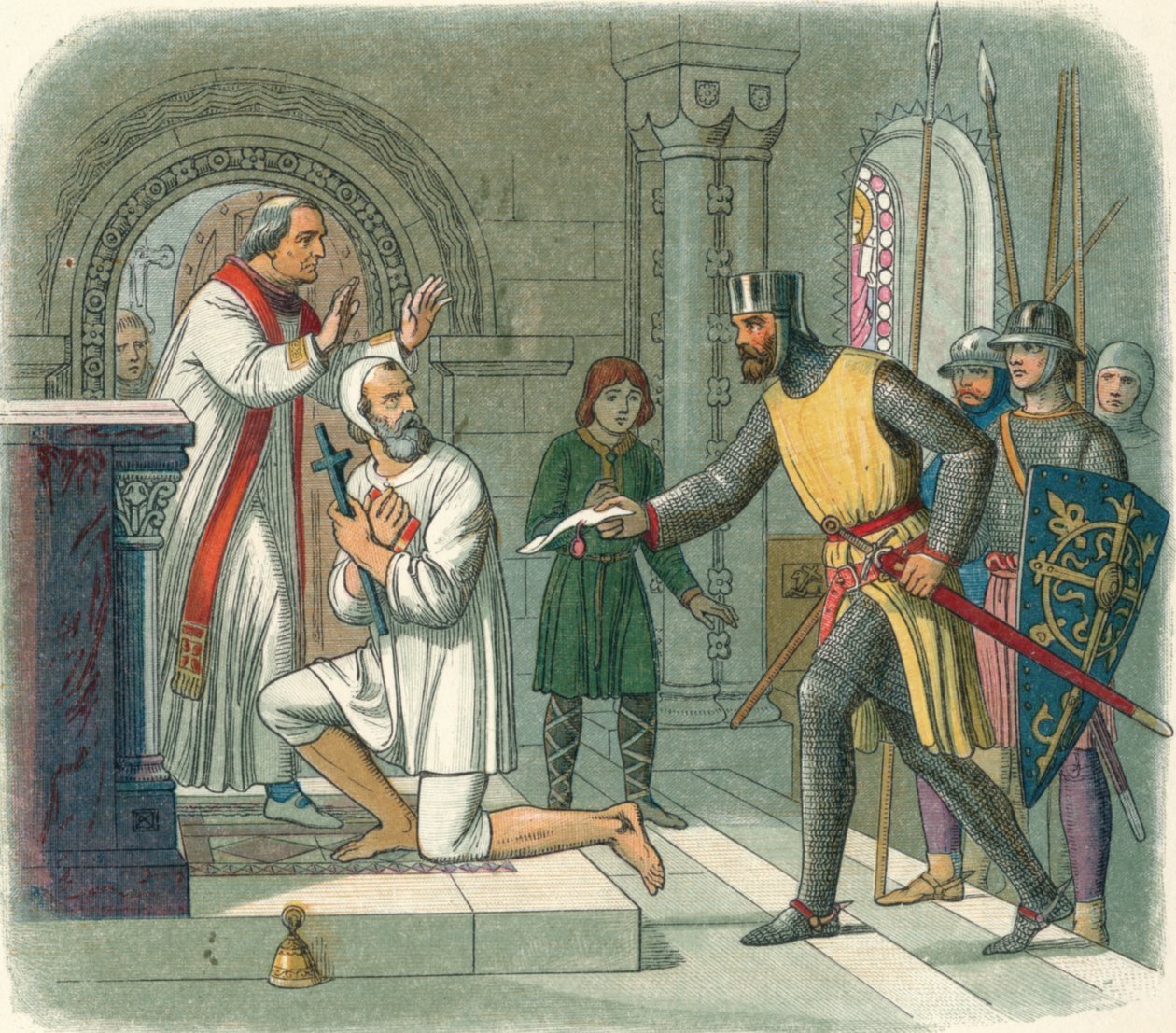 Hubert taget fra helligdommen i Boisars, 1232 1864 af James William Edmund Doyle