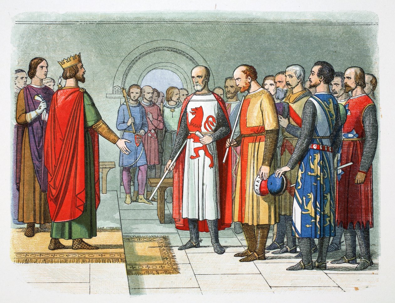 Kong Henry III og hans parlament, Westminster, 1258 1864. af James William Edmund Doyle