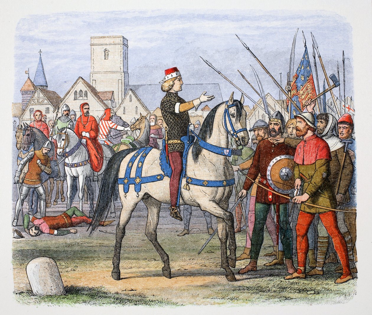 Kong Richard II møder oprørerne ved Smithfield, Peasants
