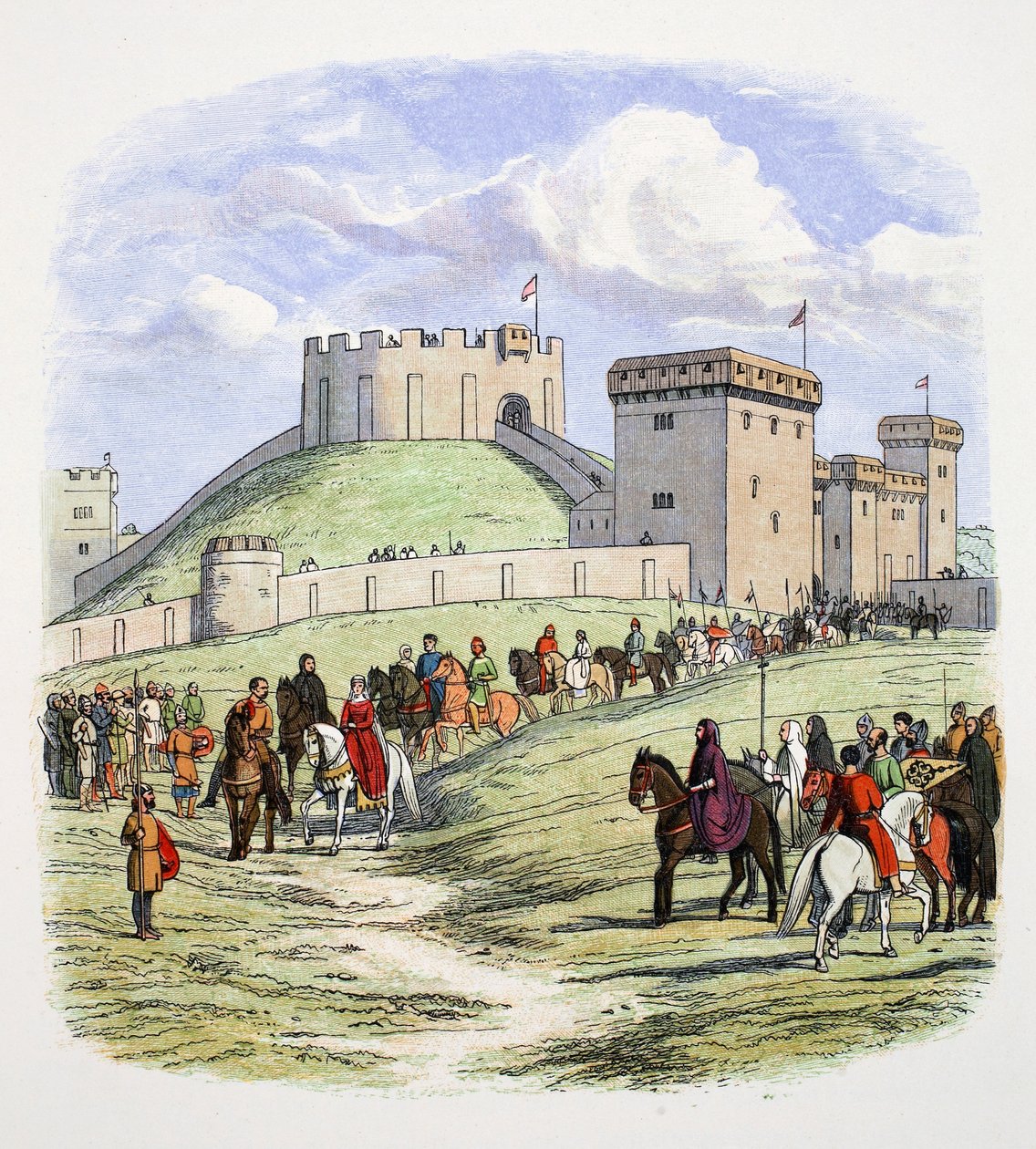 Matilda har tilladelse til at trække sig tilbage fra Arundel, Sussex, 1139 1864 af James William Edmund Doyle