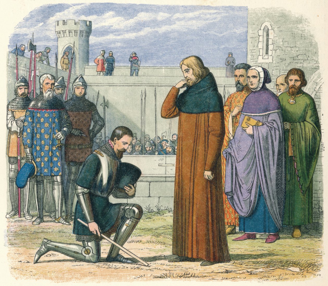 Møde mellem Richard og Henry, 1399 1864. af James William Edmund Doyle