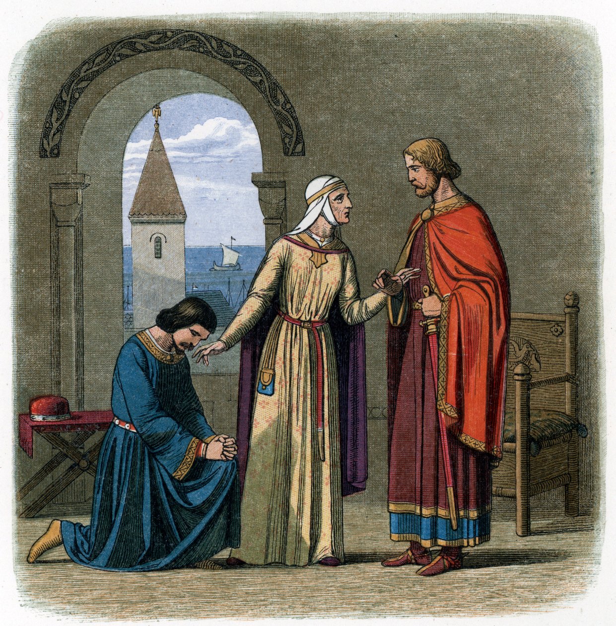 Efter råd fra sin mor, Eleanor af Aquitaine, kong Richard I af James William Edmund Doyle
